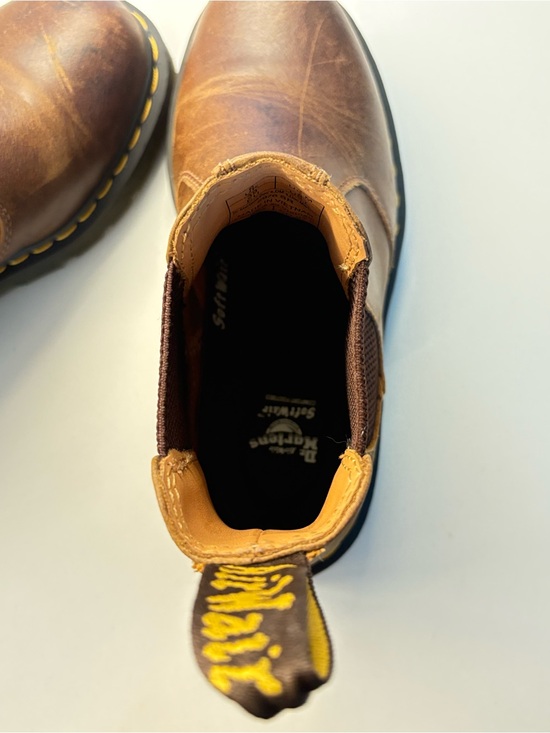 Dr. Martens Brown Leather Chukka Boots with Yellow Stitching main image 12